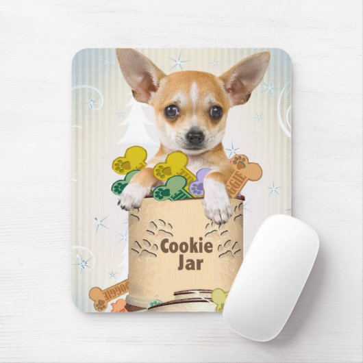 Chihuahua Posed met Cookie Jar Muismat (Met muis)