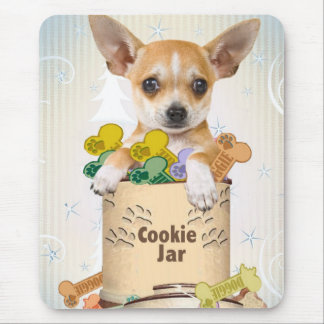 Chihuahua Posed met Cookie Jar Muismat
