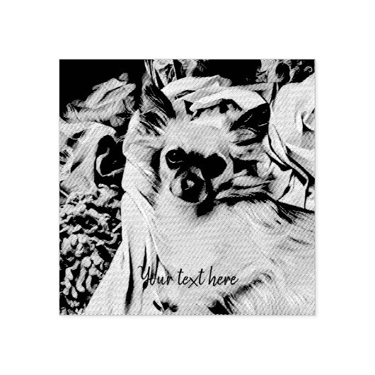 Chihuahua power gepersonaliseerd rubberstempel (Afrduk)