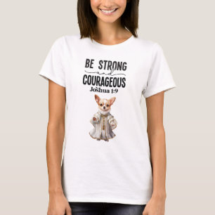 Chihuahua Priester Wees sterk en moedig T-shirt