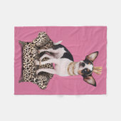 Chihuahua Princess Fleece Deken (Voorkant (Horizontaal))
