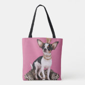 Chihuahua Princess Tote Bag (Achterkant)