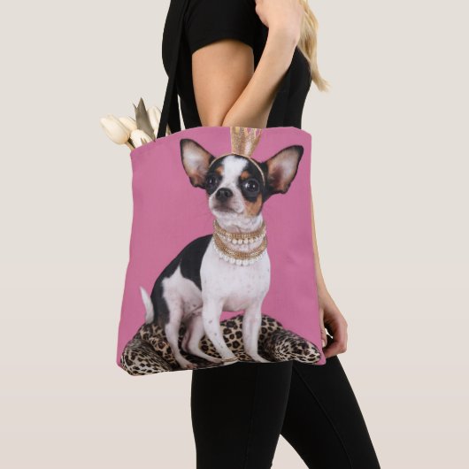 Chihuahua Princess Tote Bag (Dichtbij)