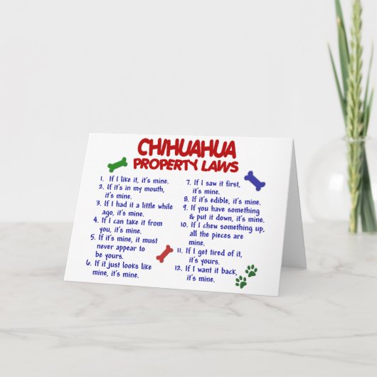 CHIHUAHUA Property Laws 2 Kaart (Voorkant)