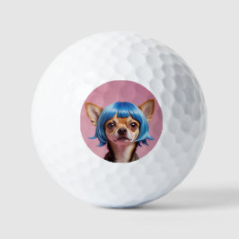 Chihuahua pruik golfballen