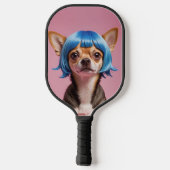 Chihuahua pruik pickleball paddle (Achterkant)