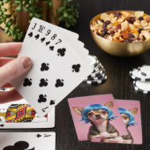 Chihuahua pruik pokerkaarten (Insitu)