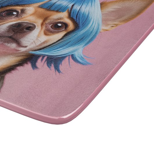 Chihuahua pruik snijplank (Hoek)