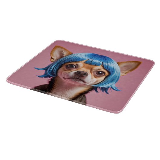 Chihuahua pruik snijplank (Hoek)