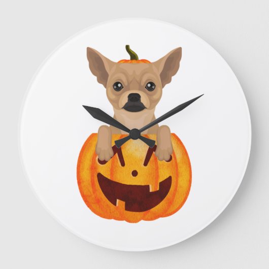 Chihuahua Pumpkin Grote Klok (Voorkant)
