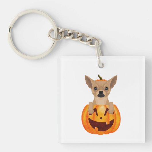 Chihuahua Pumpkin Sleutelhanger (Voorkant)