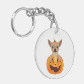 Chihuahua Pumpkin Sleutelhanger (Voorkant Links)