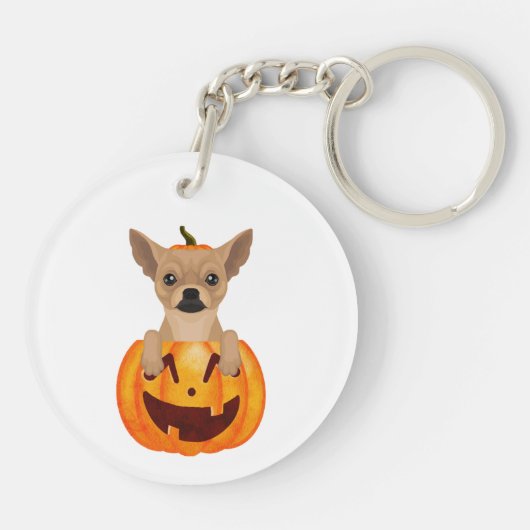 Chihuahua Pumpkin Sleutelhanger (Achterkant)