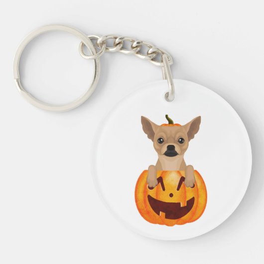 Chihuahua Pumpkin Sleutelhanger (Voorkant)