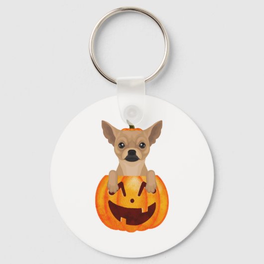 Chihuahua Pumpkin Sleutelhanger (Voorkant)