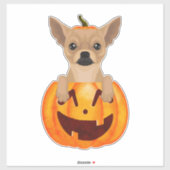 Chihuahua Pumpkin Sticker (Vel)