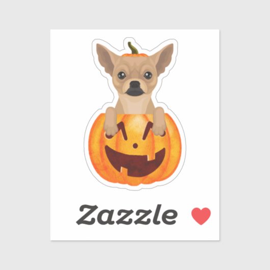Chihuahua Pumpkin Sticker (Vel)