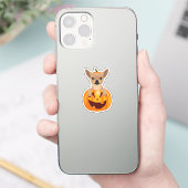 Chihuahua Pumpkin Sticker (Telefoon)