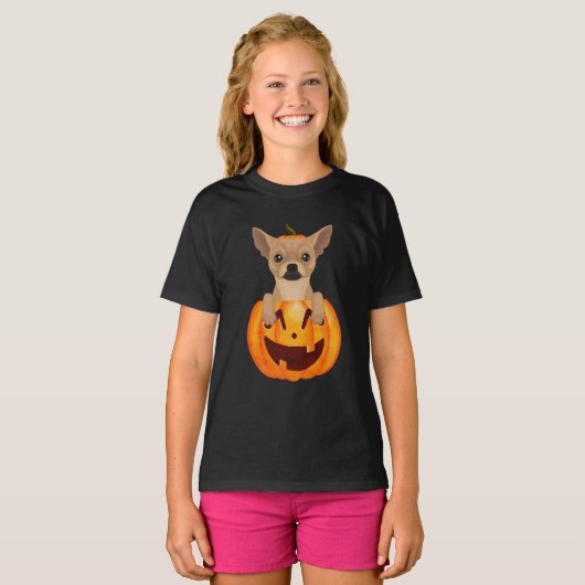 Chihuahua Pumpkin T-Shirt (Voorkant volledig)