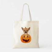 Chihuahua Pumpkin Tote Bag (Achterkant)