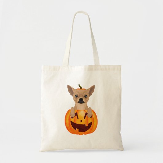 Chihuahua Pumpkin Tote Bag (Voorkant)