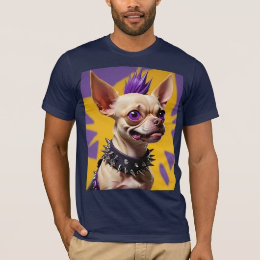 CHIHUAHUA PUNK ROCK 2 T-SHIRT (Voorkant)