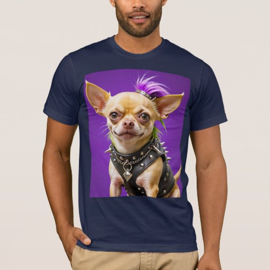 CHIHUAHUA PUNK ROCK 4 T-SHIRT (Voorkant)
