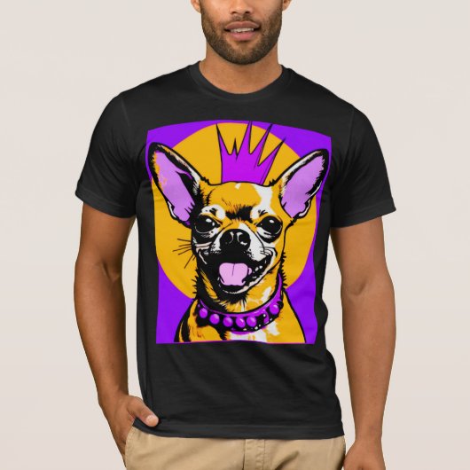 CHIHUAHUA PUNK ROCKER 7 T-SHIRT (Voorkant)