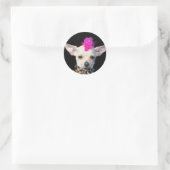 Chihuahua Punk Ronde Sticker (Tas)