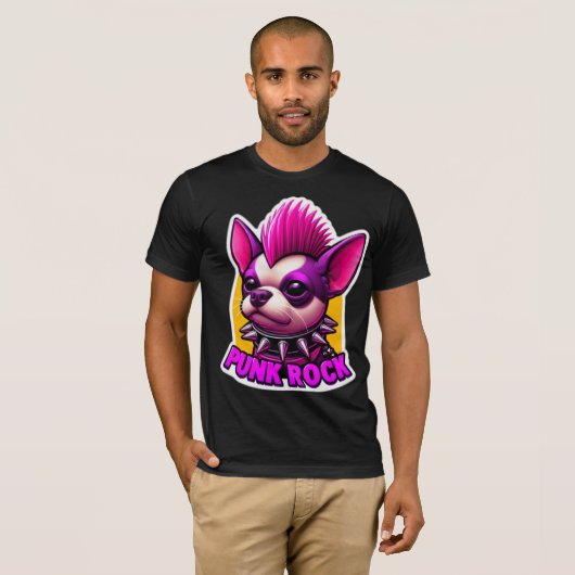 CHIHUAHUA PUNK ROTS T-SHIRT (Voorkant volledig)