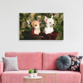 Chihuahua Puppies Canvas Afdruk (Insitu (Woonkamer))
