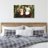 Chihuahua Puppies Canvas Afdruk (Insitu (Slaapkamer))