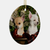 Chihuahua Puppies Keramisch Ornament (Rechts)