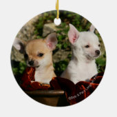 Chihuahua Puppies Keramisch Ornament (Achterkant)