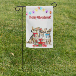 Chihuahua Puppies Kerstmis Tuinvlag