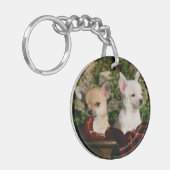 Chihuahua Puppies Sleutelhanger (Voorkant Links)