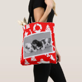 Chihuahua Puppies Vrolijke kerstboom krans Tote Bag (Dichtbij)