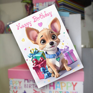 Chihuahua Puppy Cadeaus & Hartelijke Wensen Verjaa Kaart