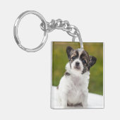 Chihuahua Puppy Cute Photo Sleutelhanger (Voorkant Links)