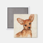 Chihuahua Puppy Dog Art Magnet (Voorkant / Achterkant)