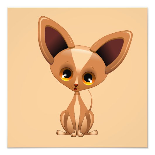 Chihuahua Puppy Dog Cartoon Poster (Voorkant)