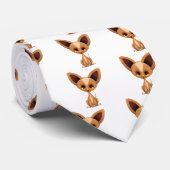 Chihuahua Puppy Dog Cartoon Stropdas (Opgerold)