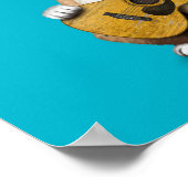 Chihuahua Puppy Dog die oude akoestische gitaar sp Poster (Hoek)