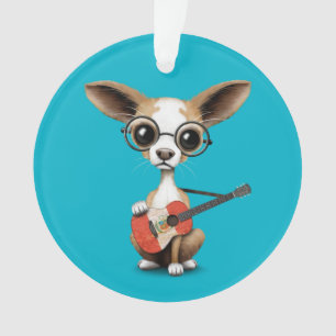 Chihuahua Puppy Dog die Peruaanse vlag speelt Ornament
