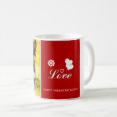 Chihuahua Puppy Dog Happy Valentijns Koffie Mok (Voorkant rechts)