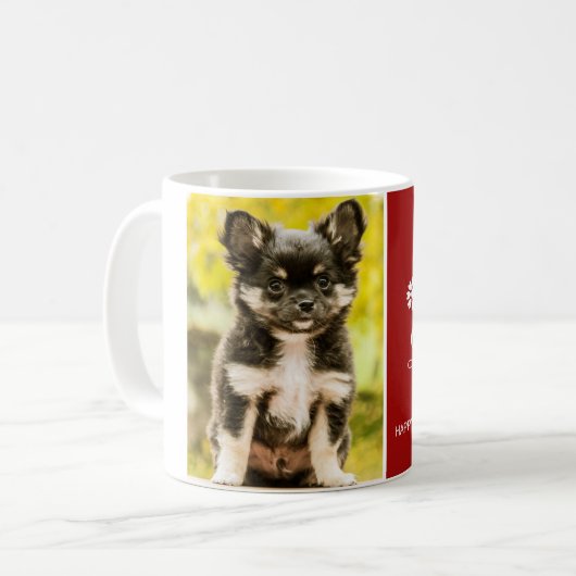 Chihuahua Puppy Dog Happy Valentijns Koffie Mok (Voorkant links)