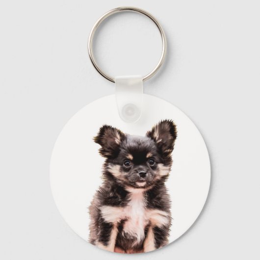 Chihuahua Puppy Dog Sleutelhanger (Voorkant)