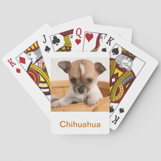 Chihuahua Puppy Dog-speelkaarten Speelkaarten (Achterkant)