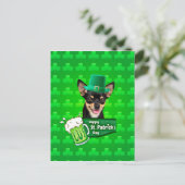 Chihuahua Puppy Dog St. Patrick's Day Groene Klave Briefkaart (Staand voorkant)