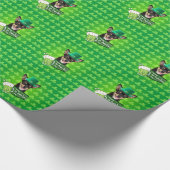 Chihuahua Puppy Dog St. Patrick's Day Groene Klave Cadeaupapier (Hoek)